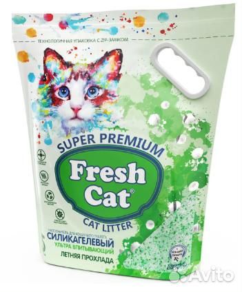 Fresh cat Впитывающий силикагелевый наполнитель с