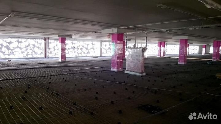 Устройство бетонных полов паркинге