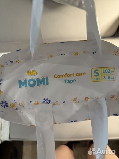 Подгузники momi S 3-6 кг