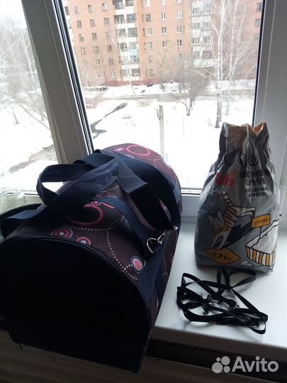 Продаю сумка для кошки, наполнитель и поводок