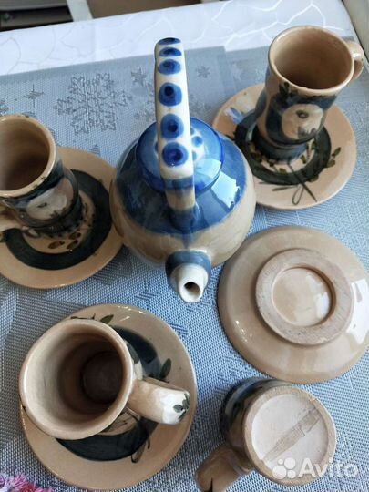 Кофейный сервиз глина