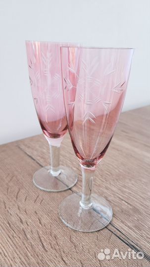 Бокалы для шампанского СССР снежинка