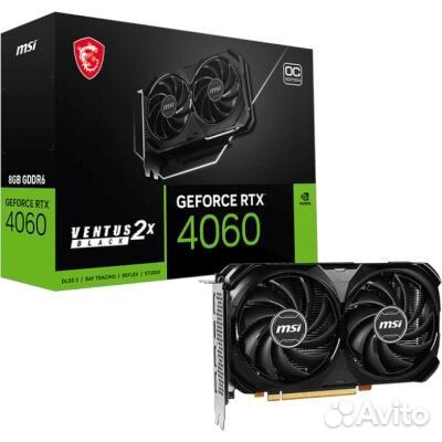 Видеокарта MSI nVidia GeForce RTX 4060 Ventus 2X Black 8G OC - новая