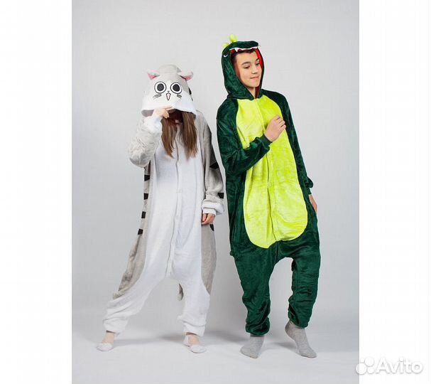 Кигуруми Funfur Серый кот L