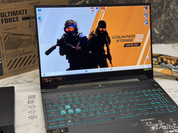 Новый Asus Tuf 144Hz RTX 4060/Ryzen 7535/DDR5/SSD