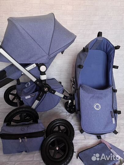 Коляска Bugaboo cameleon 3 3в1 Blue/Melange