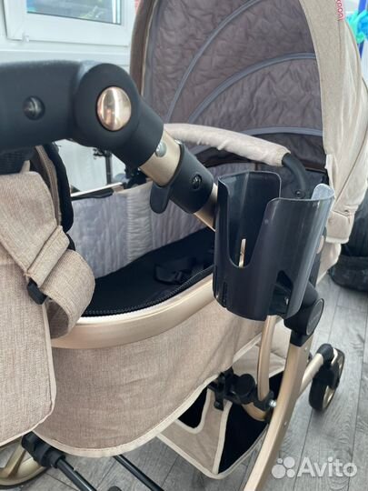 Коляска luxmom 3 в 1 + матрасик