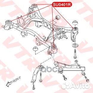 Сайлентблок балки задней подвески SU0401R VTR