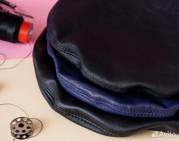 Берет женский кожа