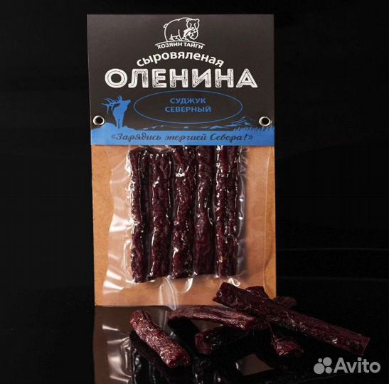 Оленина сыровяленая Суджук Северный 70 гр