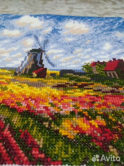 Картина. Поле тюльпанов. Клод Моне