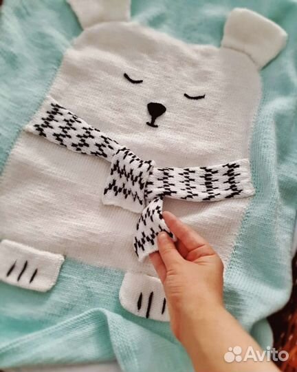 Плед детский вязаный