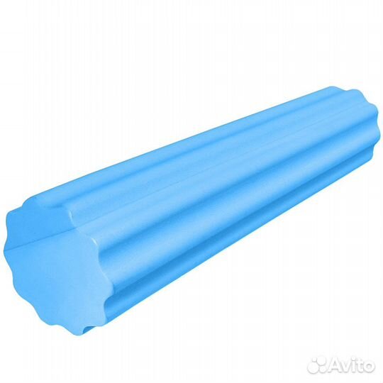 Валик массажный для йоги (синий) 60х15см