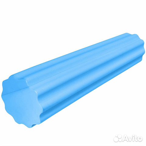 Валик массажный для йоги (синий) 60х15см