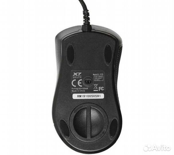 Мышь A4Tech Oscar Editor XL-747H, рисунок/голубой