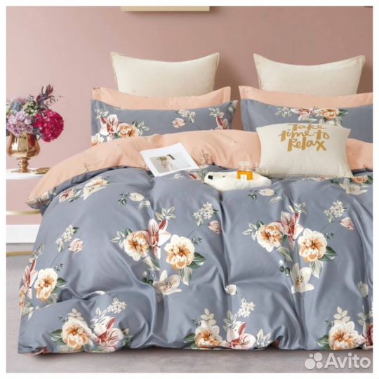 Белье постельное 2-хспальное, сатин, хлопок