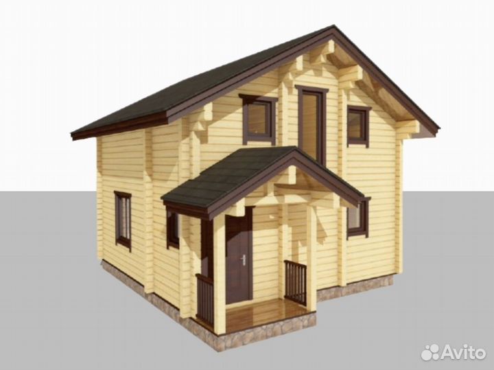 Домокомплекты из клееного бруса 8,04х6,14 м