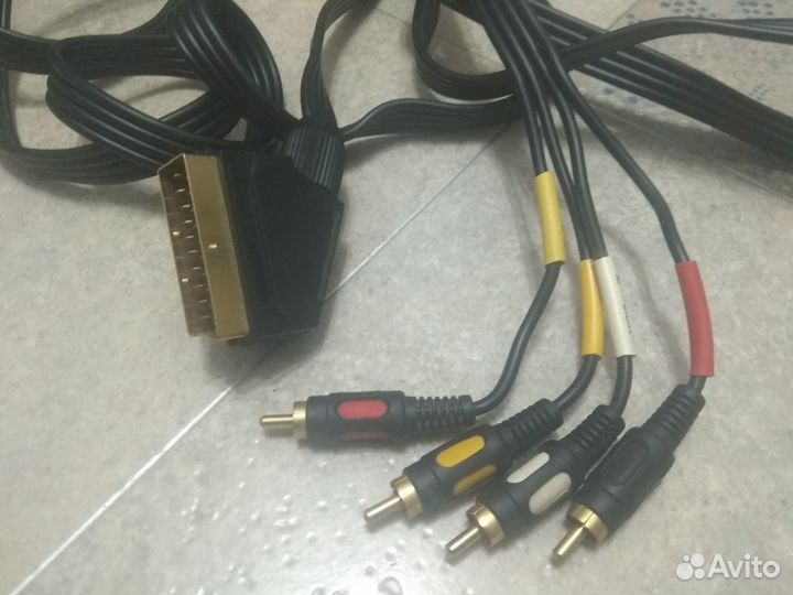 Кабели для видео Scart - 4 RCA золочёный
