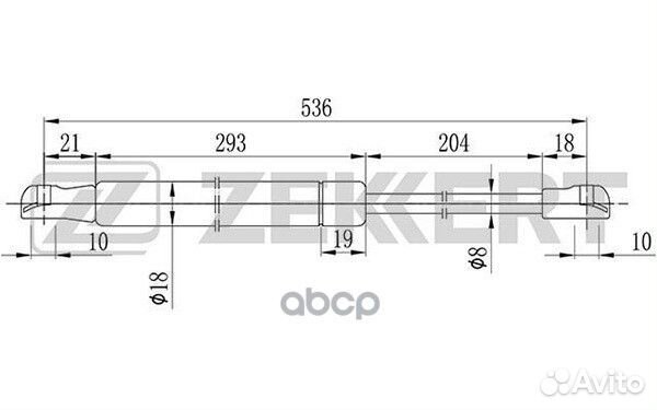 Пружина газовая багажника лев. Nissan X-Trail