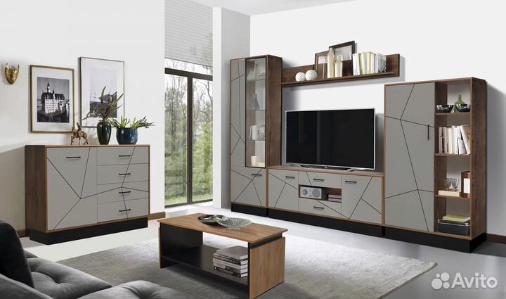 Тумба для тв 120 см грей (серый)