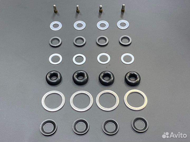 Полный комплект колечек топливной форсунки на 4 шт