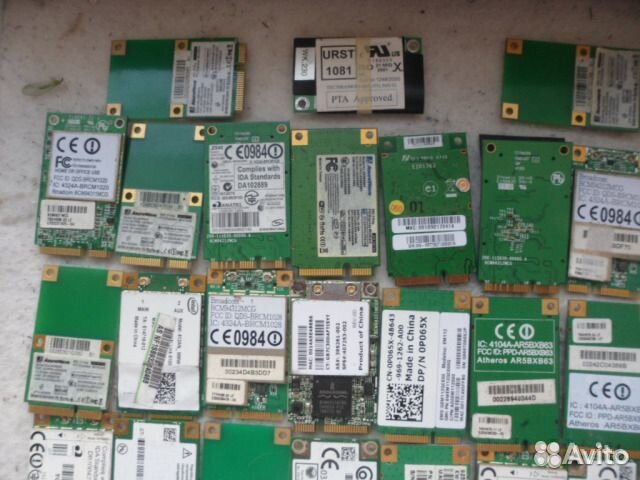 WiFi адаптер ноутбука mini pci-e много