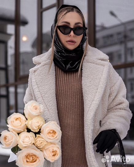 Утепленная косынка эко кожа