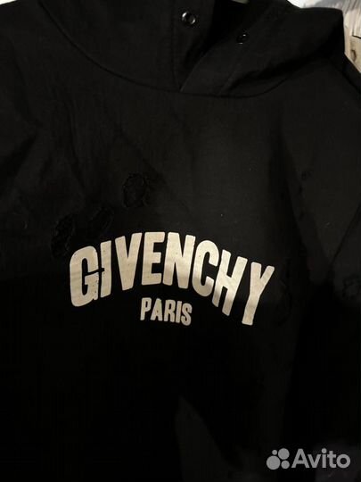 Худи Givenchy Distressed Logo Black Оригинал