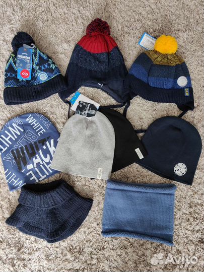 Шапка, шарфики-манишки
