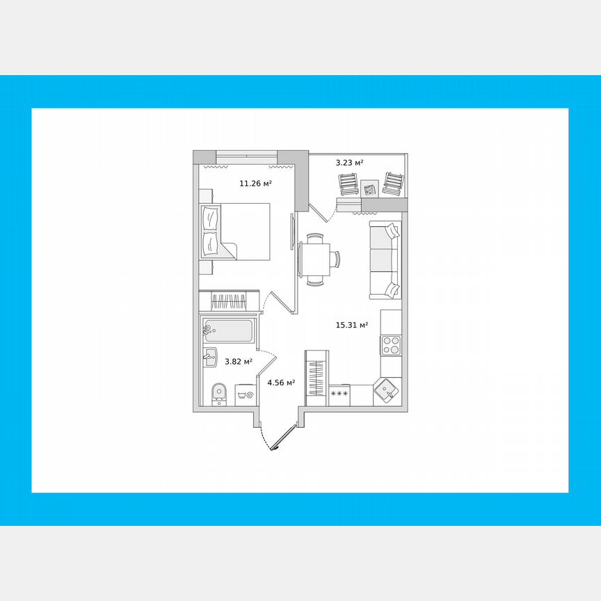 1-к. квартира, 37,4 м², 9/16 эт.