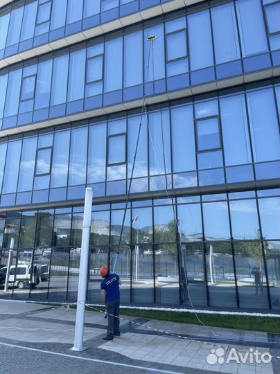 Мойка фасадов, окон, зданий, композита