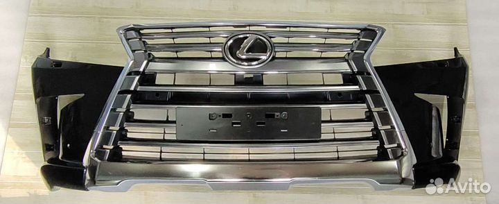 Lexus LX 450D Передний бампер черный под установку