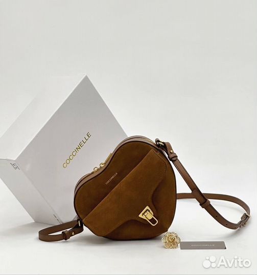 Сумка coccinelle натуральная замша