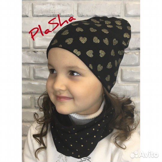 Шапки со снудом для девочки