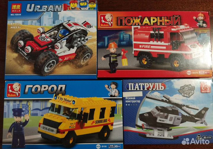 Конструкторы аналог Лего 4 шт