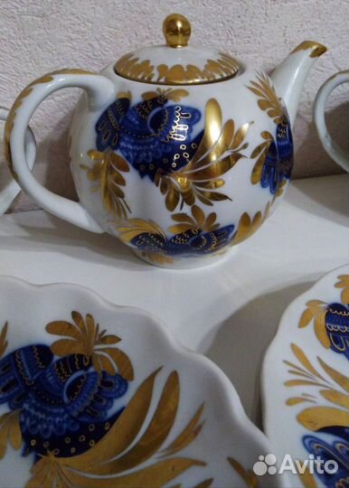 Сервиз лфз Райский сад (синяя птица)