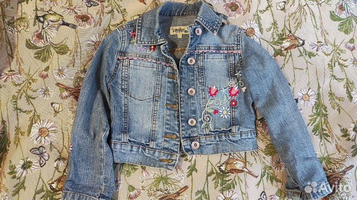 Джинсовая куртка для девочки 104 размер