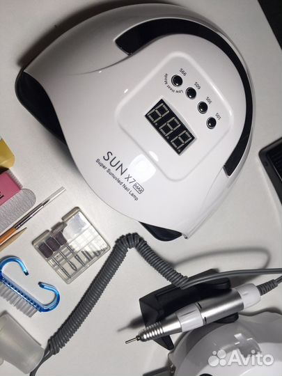 Аппарат и лампа для маникюра набор