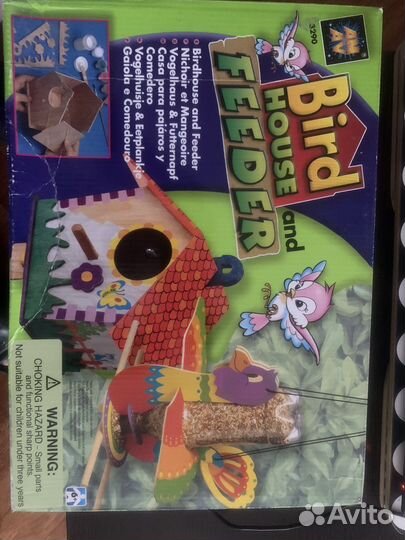 Скворечник и кормушка для птиц. Детский набор