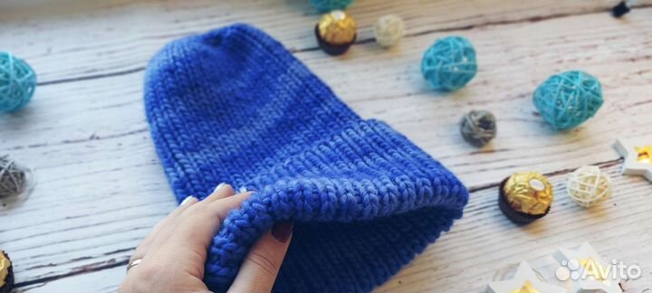 Шапка женская вязаная ручная работа