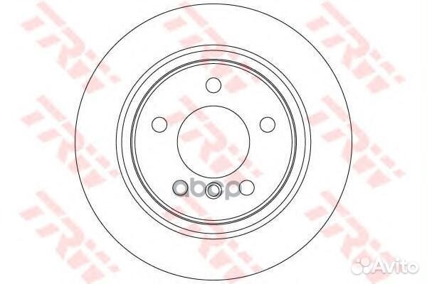 Диск тормозной зад DF6137 TRW