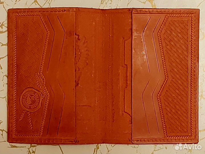 Обложка для паспорта натуральная кожа с гербом РФ