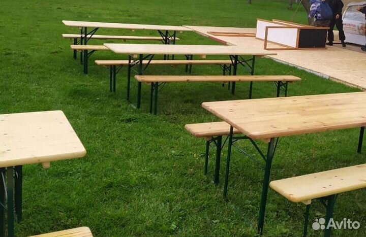 Стол со скамейками в аренду
