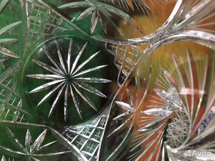 Крюшонница 5л винтаж хрусталь Богемия Bohemia