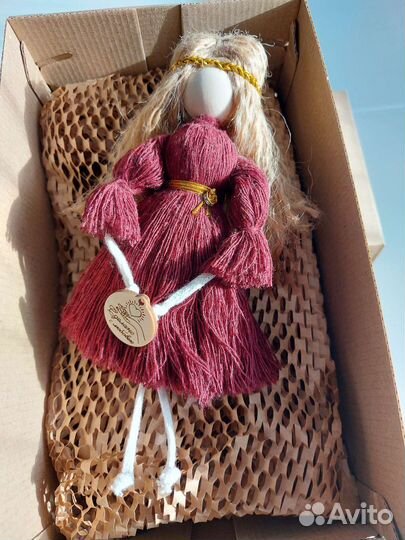 Кукла ангелочки макраме эко