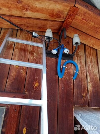 Подключение электричества на опоре, Электрик