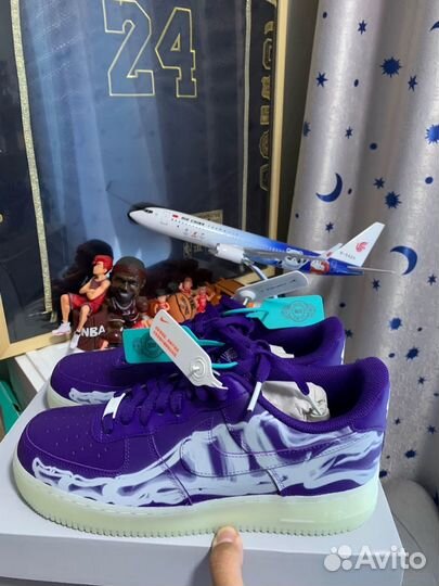 Nike Air Force 1 Skeleton Purple (Оригинал)