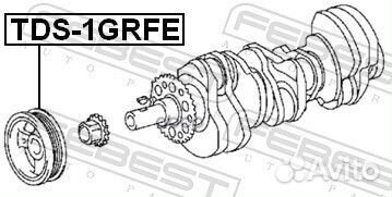 Шкив коленвала 1grfe TDS1grfe Febest