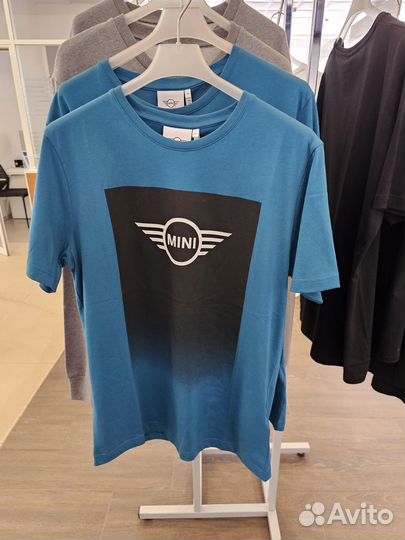 Мужская футболка mini wing logo голубая