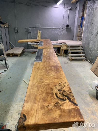 Барная стойка из дерева (Слэб, Лофт)